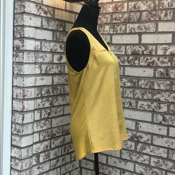 Express Mustard Zipper Blouse - Picture 4 of 7